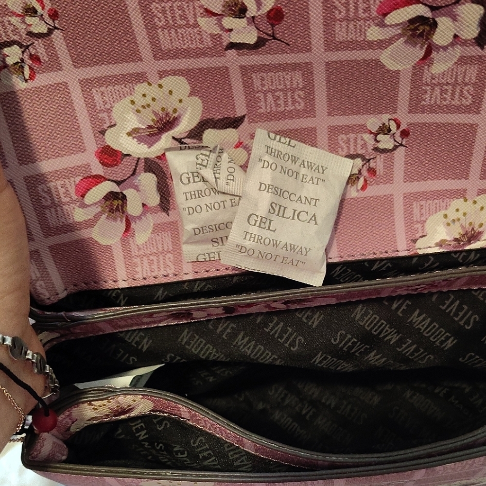 Steve Madden Pink Floral Women's Bag - Picture 9 of 15
